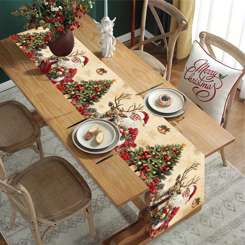 Christmas Table Runner - خمر عيد الميلاد الجدول عداء الرجعية