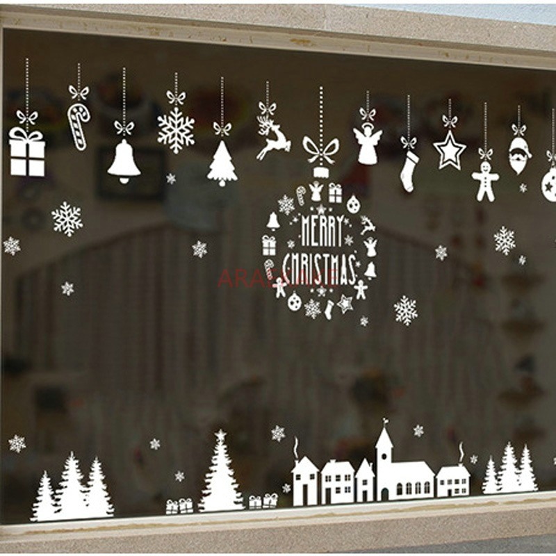 Snowflake Window Decal - 1 قطعة ملصق حائط زجاجي أبيض