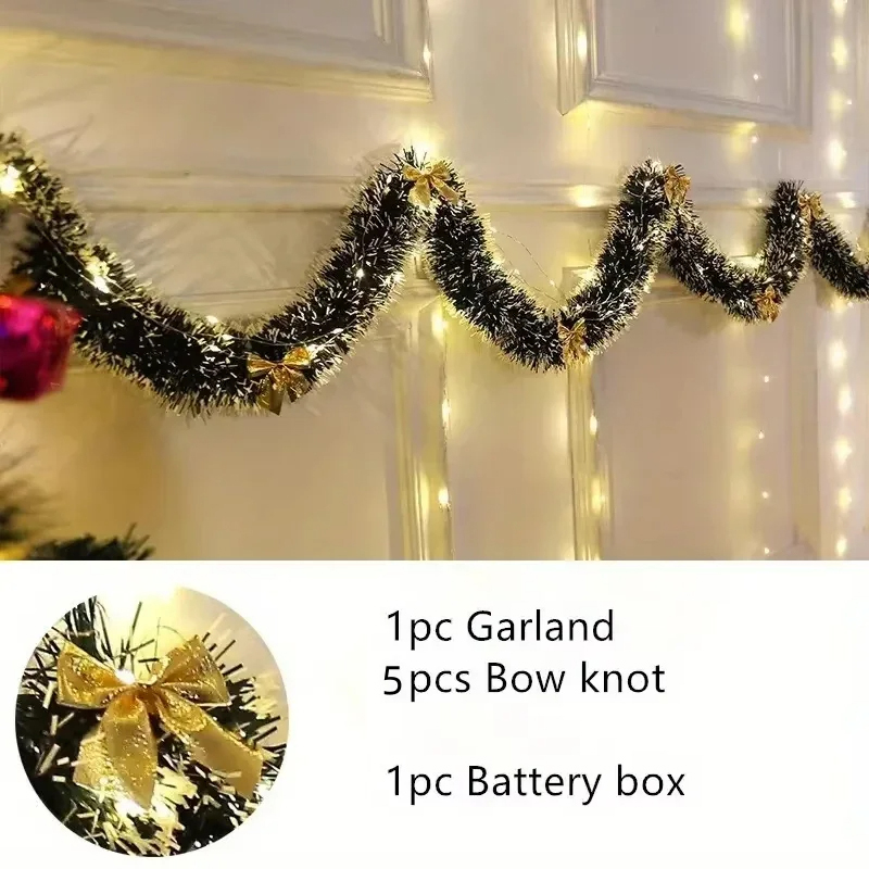 Tinsel Garland Decoration - زينة عيد الميلاد من الأضواء LED