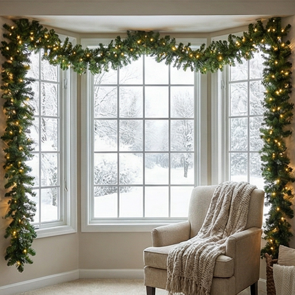 2.7 متر إكليل عيد الميلاد الأخ - مراجعة Christmas Wreath Fake وسعره