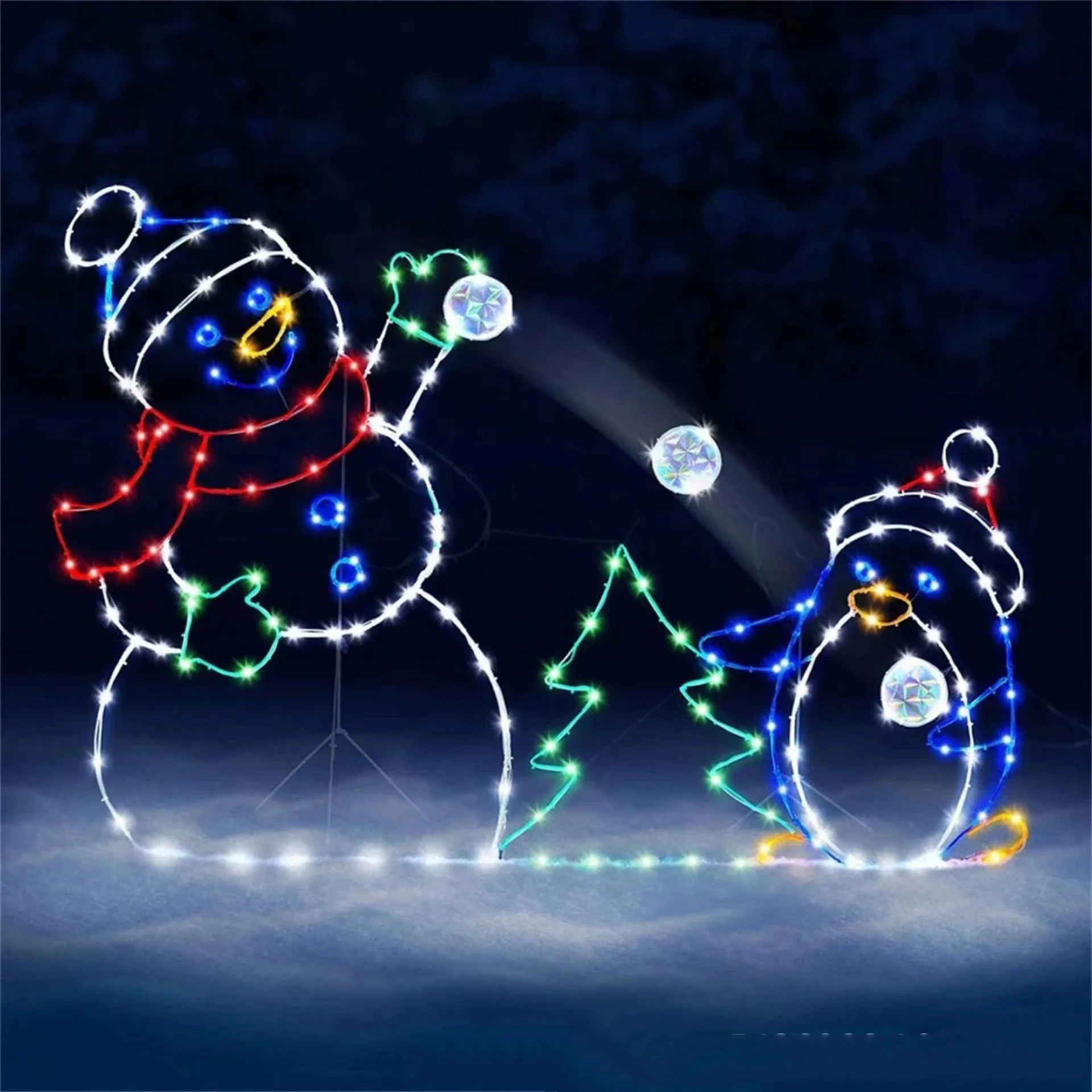الرسوم المتحركة كرة الثلج الخف - مراجعة Christmas Lights Outdoor وسعره