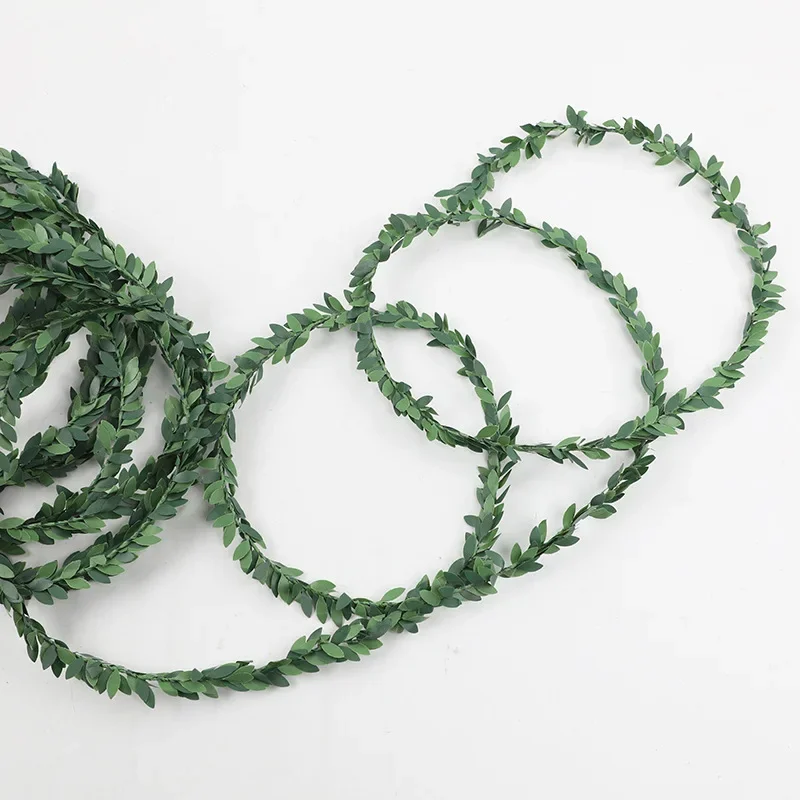 7 أمتار سلك الحديد الأخضر ورقة - مراجعة Christmas Wreath Fake وسعره