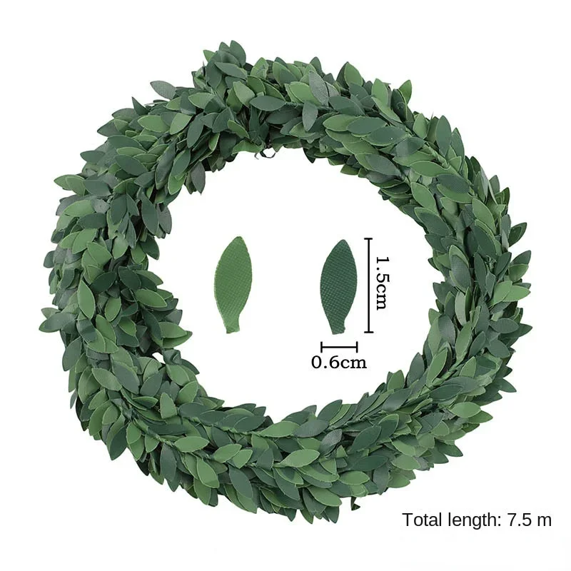 7 أمتار سلك الحديد الأخضر ورقة - مراجعة Christmas Wreath Fake وسعره