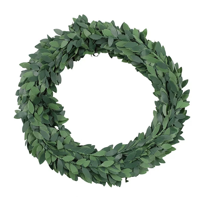 7 أمتار سلك الحديد الأخضر ورقة - مراجعة Christmas Wreath Fake وسعره