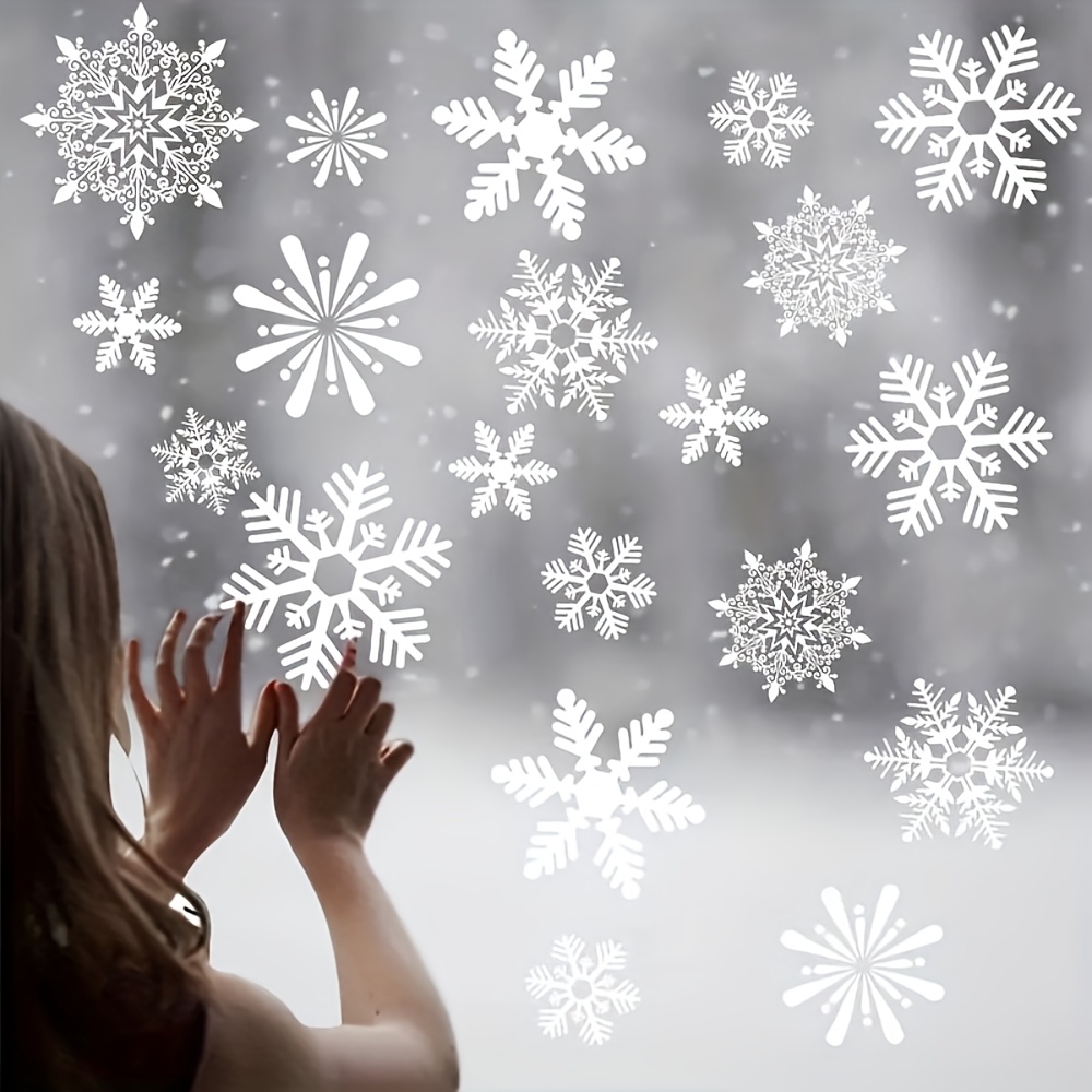137 قطعة من ملصقات ندفة الثلج  - مراجعة Snowflake Window Decal وسعره