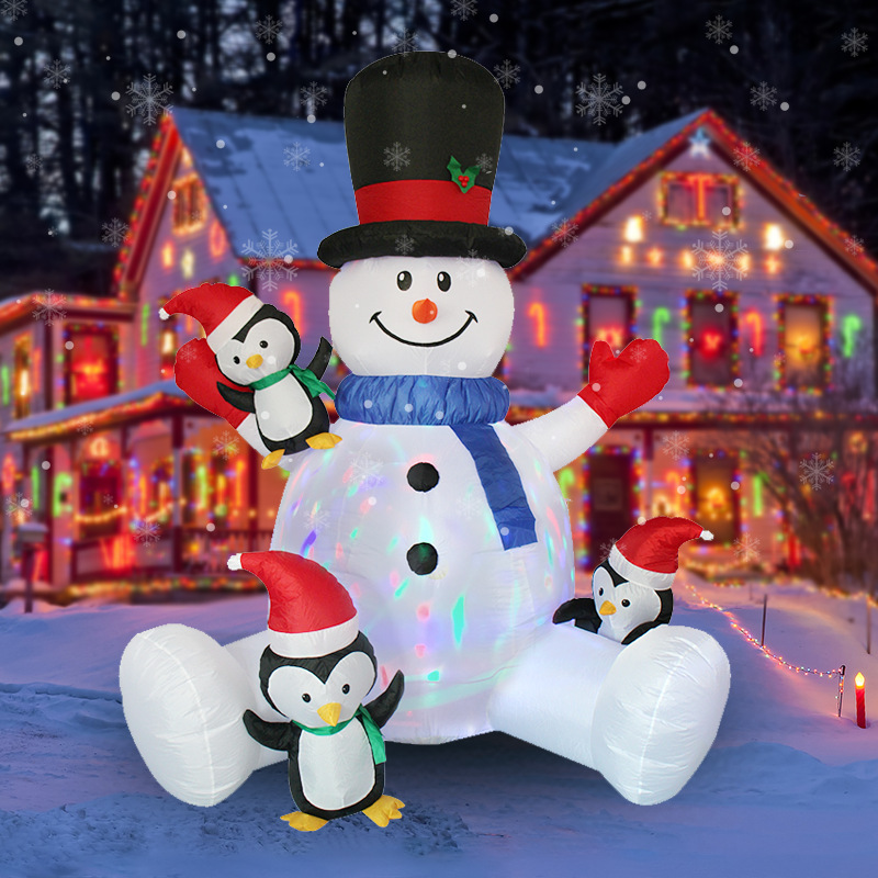 عيد الميلاد نفخ ثلج البطريق مك - مراجعة Christmas Lights Outdoor وسعره