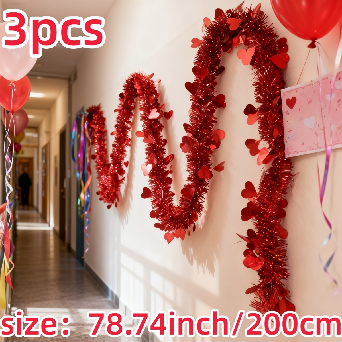 3 قطع من أكاليل التينسل البلاس - مراجعة Tinsel Garland Decoration وسعره
