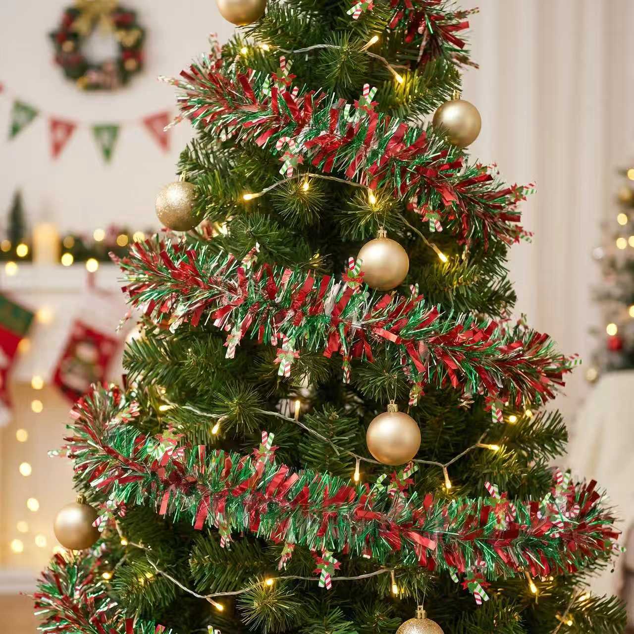 إكليل عيد الميلاد المعدني اللا - مراجعة Tinsel Garland Decoration وسعره