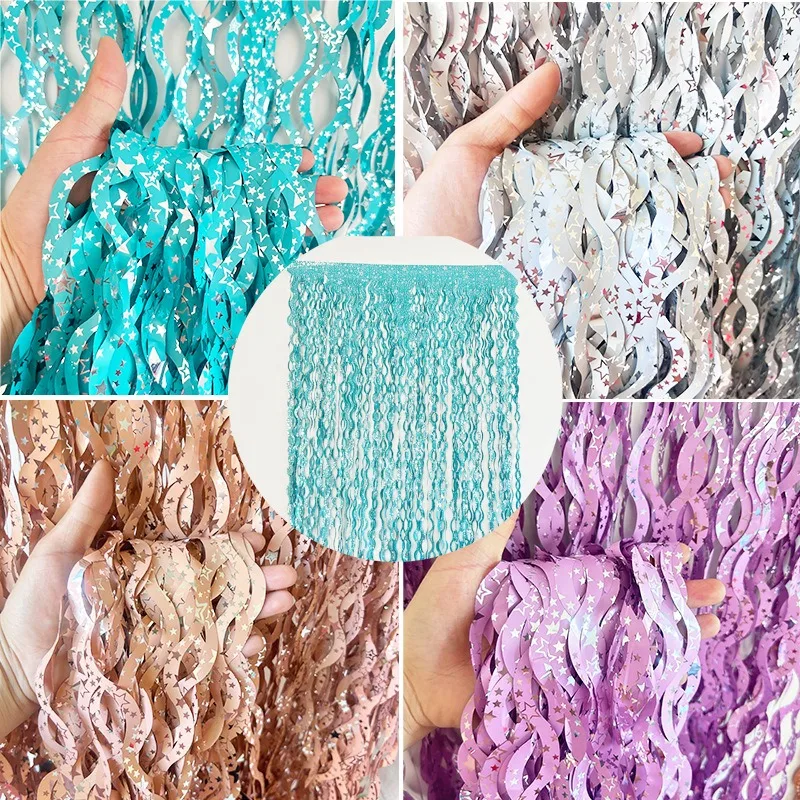 ستارة ملونة نجمة المطر ، حورية - مراجعة Tinsel Garland Decoration وسعره