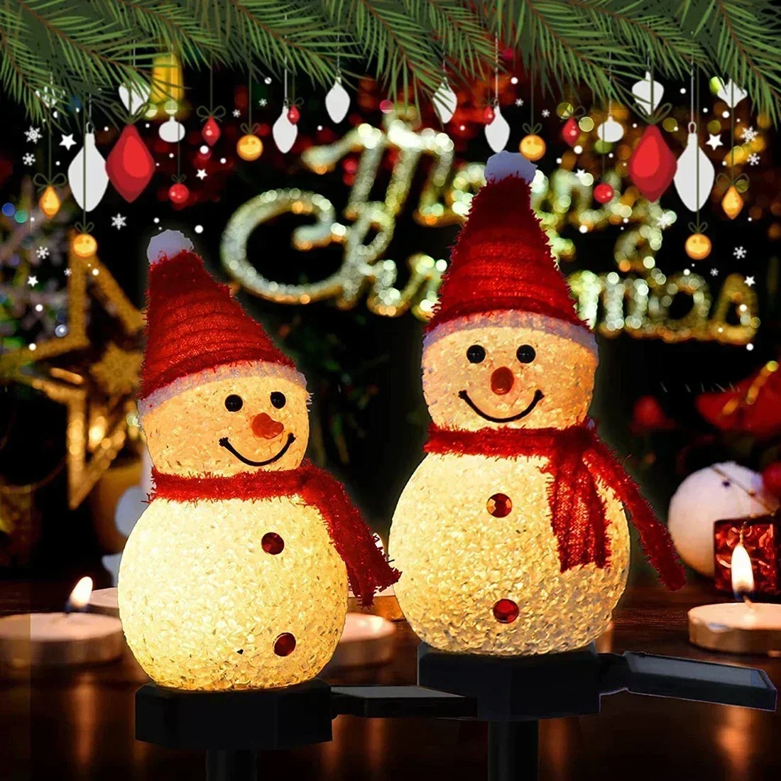 مصباح حديقة شمسي على شكل رجل ا - مراجعة Christmas Lights Outdoor وسعره