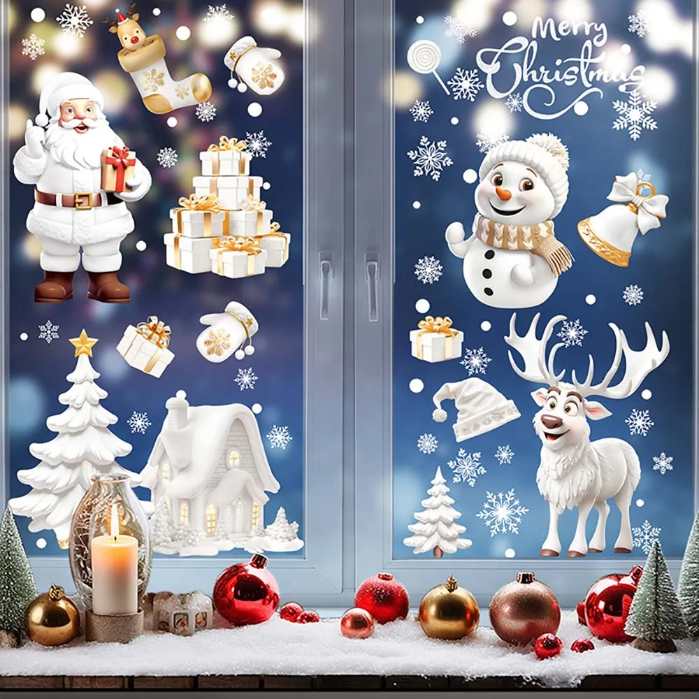 9 قطعة/المجموعة عيد الميلاد مل - مراجعة Snowflake Window Decal وسعره