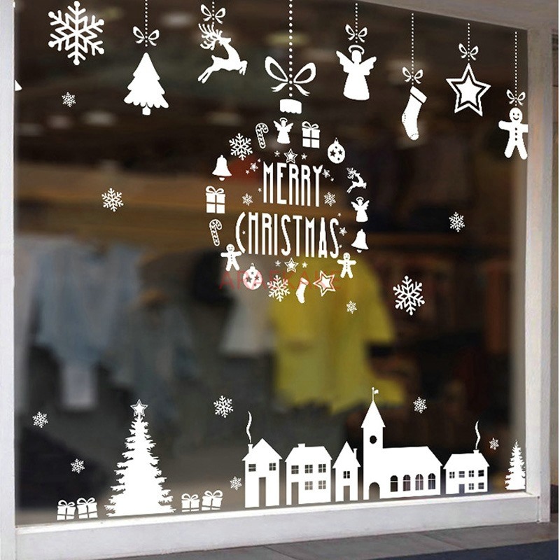 1 قطعة ملصق حائط زجاجي أبيض لم - مراجعة Snowflake Window Decal وسعره