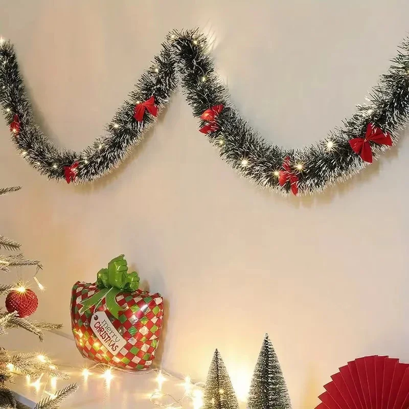 زينة عيد الميلاد من الأضواء LE - مراجعة Tinsel Garland Decoration وسعره